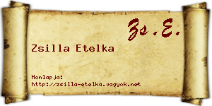 Zsilla Etelka névjegykártya